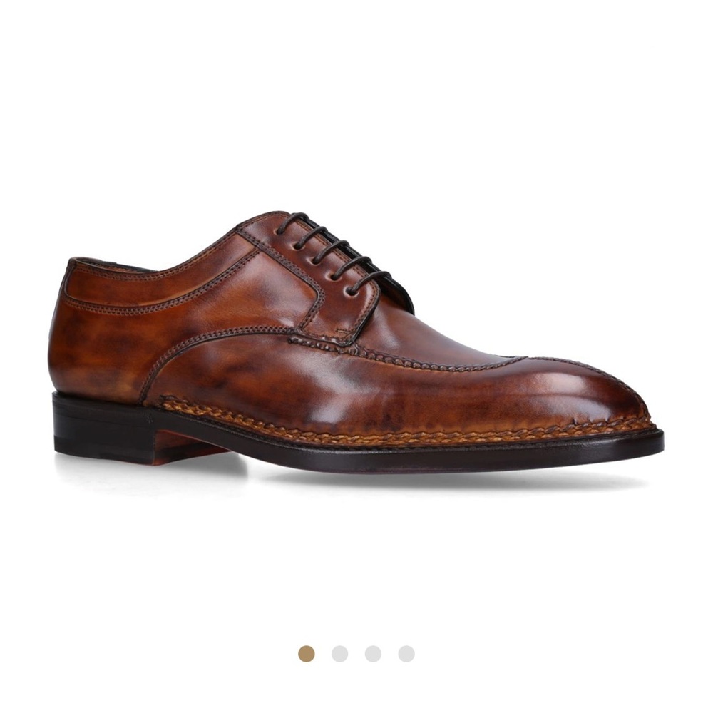 Bontoni Leather Magnifico Apron Derby Shoes